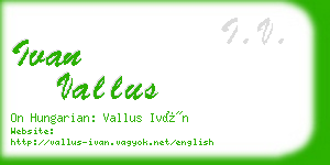 ivan vallus business card